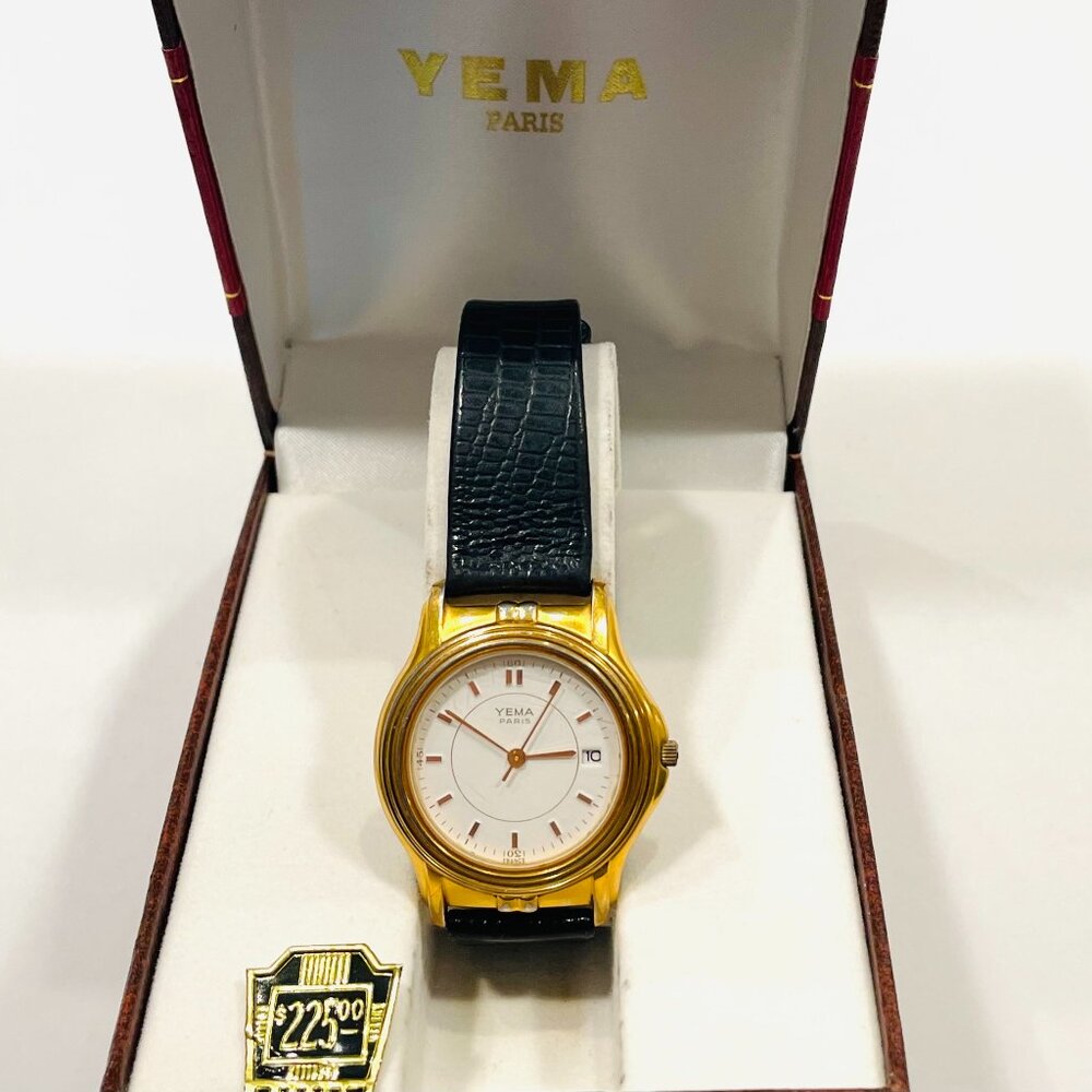 Yema Paris Wrist Watch Quartz in Original Leather Case